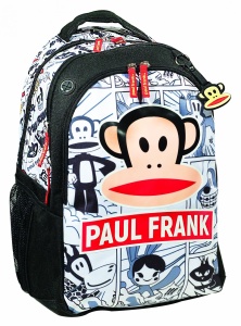 Ghiozdan scoala Paul Frank, cu trei compartimente, buzunare laterale pentru sticla apa si bretele ergonomice - Img 3