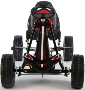 Go kart E&L Race, pentru copii 4-7 ani, cadru metalic robust, scaun reglabil, frana de mana, roti gonflabile - Img 4