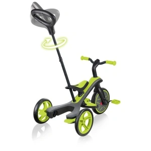 Tricicleta Globber EXPLORER 4 in 1, functie free wheel, scaun ajustabil, roti EVA, centura siguranta in 5 puncte, culoare verde - Img 7
