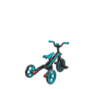 Tricicleta Globber EXPLORER PLIABLA 4 in 1, functie free wheel, scaun ajustabil, roti EVA, centura siguranta in 5 puncte, culoare turquoise - Img 6