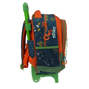 Troller gradinita Mickey, cu doua compartimente, buzunare laterale pentru sticla, si bretele ergonomice - Img 3