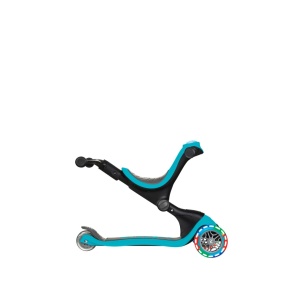 Trotineta Globber GO UP DELUXE 3 in 1, ghidon si scaun ajustabile pe inaltime, roti cu lumini, culoare turqoise - Img 6