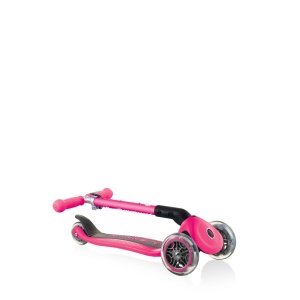 Trotineta Globber JUNIOR PLIABILA, ghidon ajustabil 3 nivele, greutate maxima 50 kg, rulmenti ABEC 5, culoare roz - Img 5