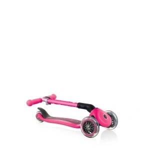 Trotineta Globber JUNIOR PLIABILA, ghidon ajustabil 3 nivele, greutate maxima 50 kg, rulmenti ABEC 5, culoare roz - Img 5