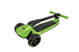 Trotineta Lamborghini, 3 roti, cadru aluminiu, verde, roti LED - Img 3