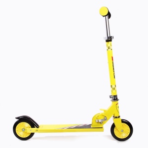 Trotineta pliabila Ferrari pentru copii cu roti 120 mm, galbena - Img 2