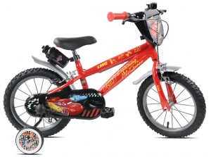 Bicicleta Denver Disney Cars 14 inch, frana de mana pe ambele roti, claxon, sticla de apa, aparatoare noroi fata si spate, spite metalice, roti gonflabile - Img 4