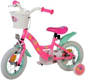 Bicicleta E&L Barbie 12 inch, frana de mana pe roata fata, scaun si ghidon reglabil, spite metalice, roti gonflabile, stopuri reflectorizante - Img 8