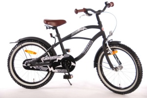 Bicicletă E&L Black Cruiser 18 inch, sa pe arcuri, frână V față, frână in butuc spate, cric metalic, 95% asamblată