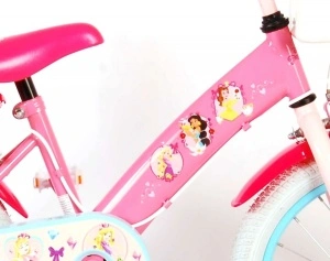 Bicicleta E&L Disney Princess 16 inch Pink, frana de mana pe ambele roti, scaun si ghidon reglabil, suport pentru papusi, cosulet pe ghidon, roti gonflabile - Img 5