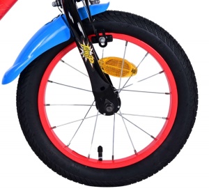 Bicicleta E&L Spiderman FW 14 inch, frana de mana pe ambele roti, scaun si ghidon reglabil, roti gonflabile, stopuri reflectorizante - Img 7
