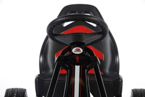 Go kart E&L Race, pentru copii 4-7 ani, cadru metalic robust, scaun reglabil, frana de mana, roti gonflabile - Img 5