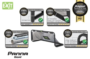 Poarta fotbal Panna 150x60 cm ( set 2 buc ), pliabila, cadru metalic negru, plasa rezistenta - Img 3