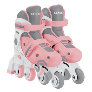 Role Globber INITIERE, reglabile 2 in 1, masura 26-29, rulmenti ABEC 9, culoare roz pal