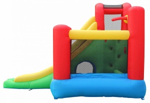 Saltea gonflabilă Play Center 6 in 1 cu spațiu de cățărat, loc de joacă cu bile, coș de baschet si tunel - Img 4