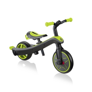 Tricicleta Globber EXPLORER 4 in 1, functie free wheel, scaun ajustabil, roti EVA, centura siguranta in 5 puncte, culoare verde - Img 8