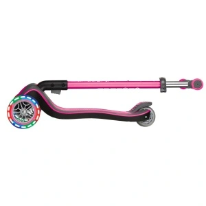Trotineta Globber ELITE DELUXE, pliabila, roti LED, ghidon ajustabil 4 nivele, rulmenti ABEC 5, culoare roz - Img 8