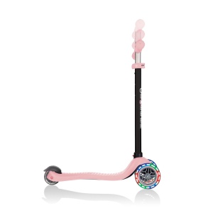 Trotineta Globber GO UP SPORTY 3 in 1, ghidon ajustabil, roti cu lumini, culoare roz pastel - Img 3