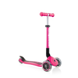 Trotineta Globber JUNIOR PLIABILA, ghidon ajustabil 3 nivele, greutate maxima 50 kg, rulmenti ABEC 5, culoare roz - Img 6