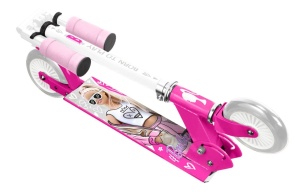 Trotineta pliabila Barbie, cu 2 roti, ghidon reglabil, platforma antiderapanta - Img 2