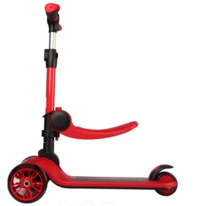 Trotineta pliabila Ferrari Twist rosie cu scaun - Img 2