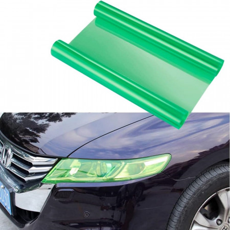 Folie protectie faruri / stopuri auto - Verde (pret/m liniar)