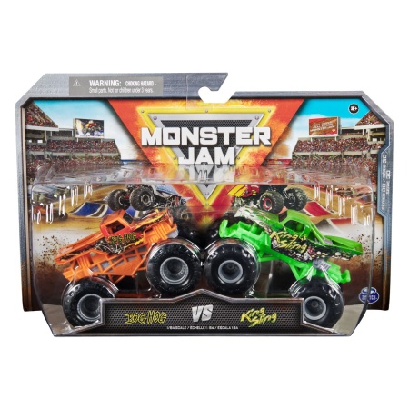 MONSTER JAM SET 2 MASINUTE METALICE BOG HOG SI KING SLING SCARA 1 LA 64