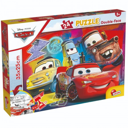 Puzzle 2 in 1 Lisciani Disney Cars, 24 piese
