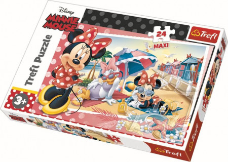 Puzzle Maxi Trefl, Disney Minnie Mouse, In vacanta, 24 piese