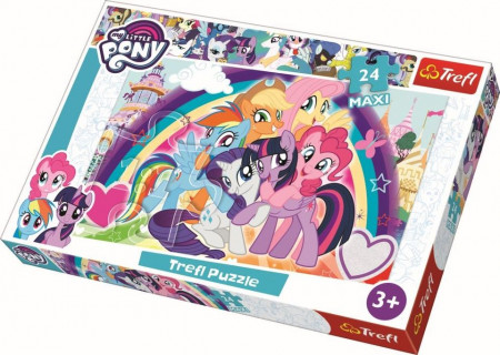 Puzzle Maxi Trefl, My little pony, Ponei fericiti, 24 piese