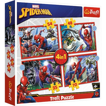 Puzzle Trefl 4in1 Spiderman - Eroul Spiderman