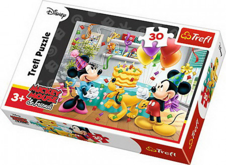 Puzzle Trefl, Disney Mickey Mouse, Tortul aniversar, 30 piese