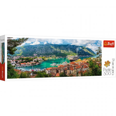 Puzzle Trefl, Panorama orasul Kotor Muntenegru, 500 piese