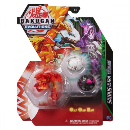 Set 3 Figurine Bakugan Evolutions Starter Pack Sairus Ultra, Warrior Whale si Dragonoid Evo