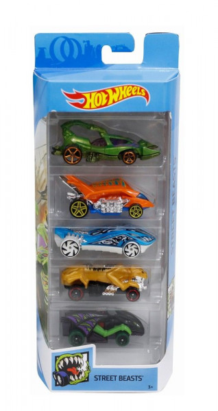 Set 5 masinute Hot Wheels, Street Beasts