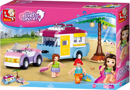 Set de constructie, Girl's Dream Plaja de vacanta, 281 piese, Sluban