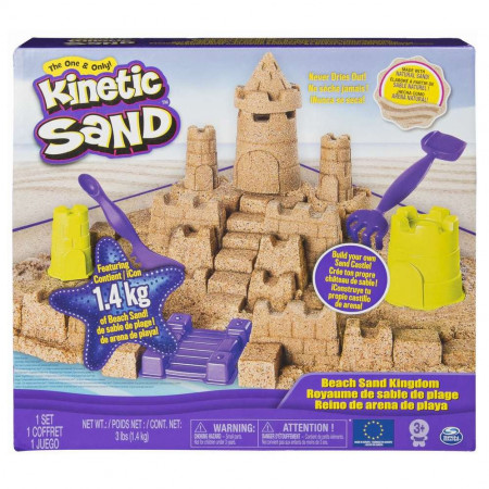 Set Kinetic Sand - Castelul de nisip, 1400g