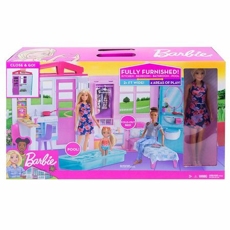 Barbie-Căsuţa pe plajă cu păpuşă
