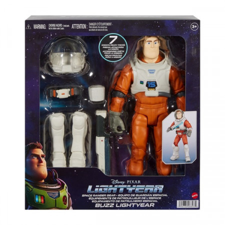 Figurina Deluxe Lightyear, Buzz si Echipament Spatial, 7 piese