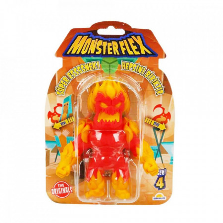 Figurina Flexibila Monster Flex - S4, Fire Monster