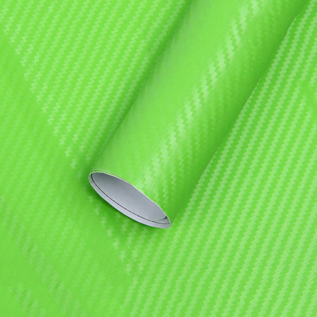 Folie colantare auto Carbon 3D - Verde (3m x 1,27m)