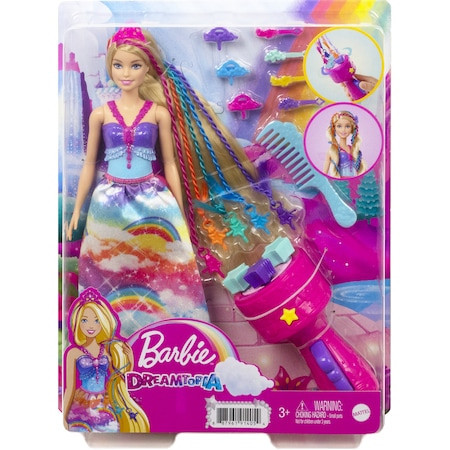 Papusa Barbie Dreamtopia - Twist and style, cu accesorii pentru impletituri