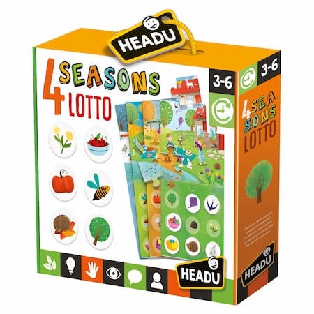 Puzzle Headu S.T.E.M. - Cele patru anotimpuri, 4 puzzle-uri, 36 forme