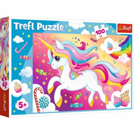 Puzzle Trefl 100piese - Frumosul Unicorn