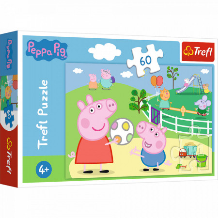 Puzzle Trefl 60piese - Peppa Pig Distractie cu Prietenii