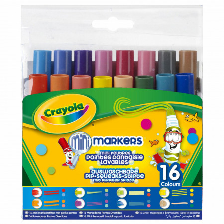 Set 16 markere Crayola cu varfuri speciale,lavabile