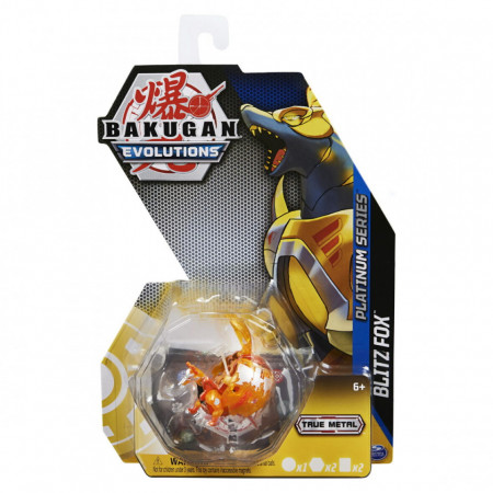 Figurina Metalica Bakugan Evolutions, Blitz Fox Portocaliu