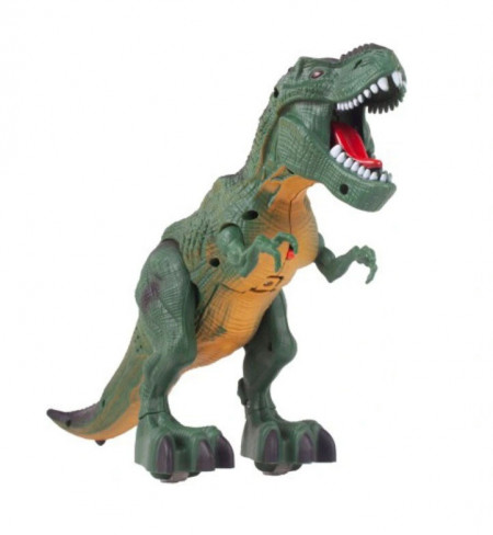 Jucarie Interactiva Dinozaur T-Rex cu sunete si lumini ,Verde,20cm