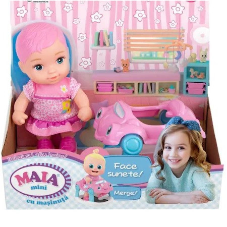 Papusa Noriel - Maia Mini cu masinuta