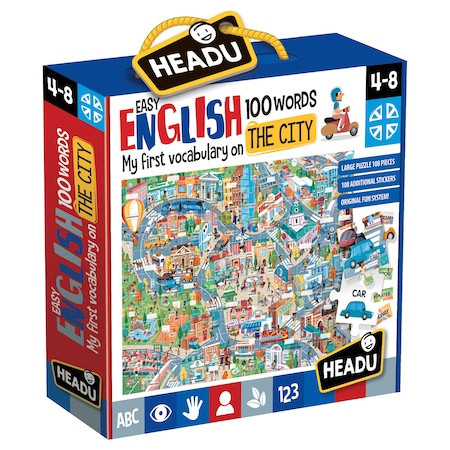 Puzzle Headu Teacher Tested - Orasul, 100 de cuvinte in limba engleza